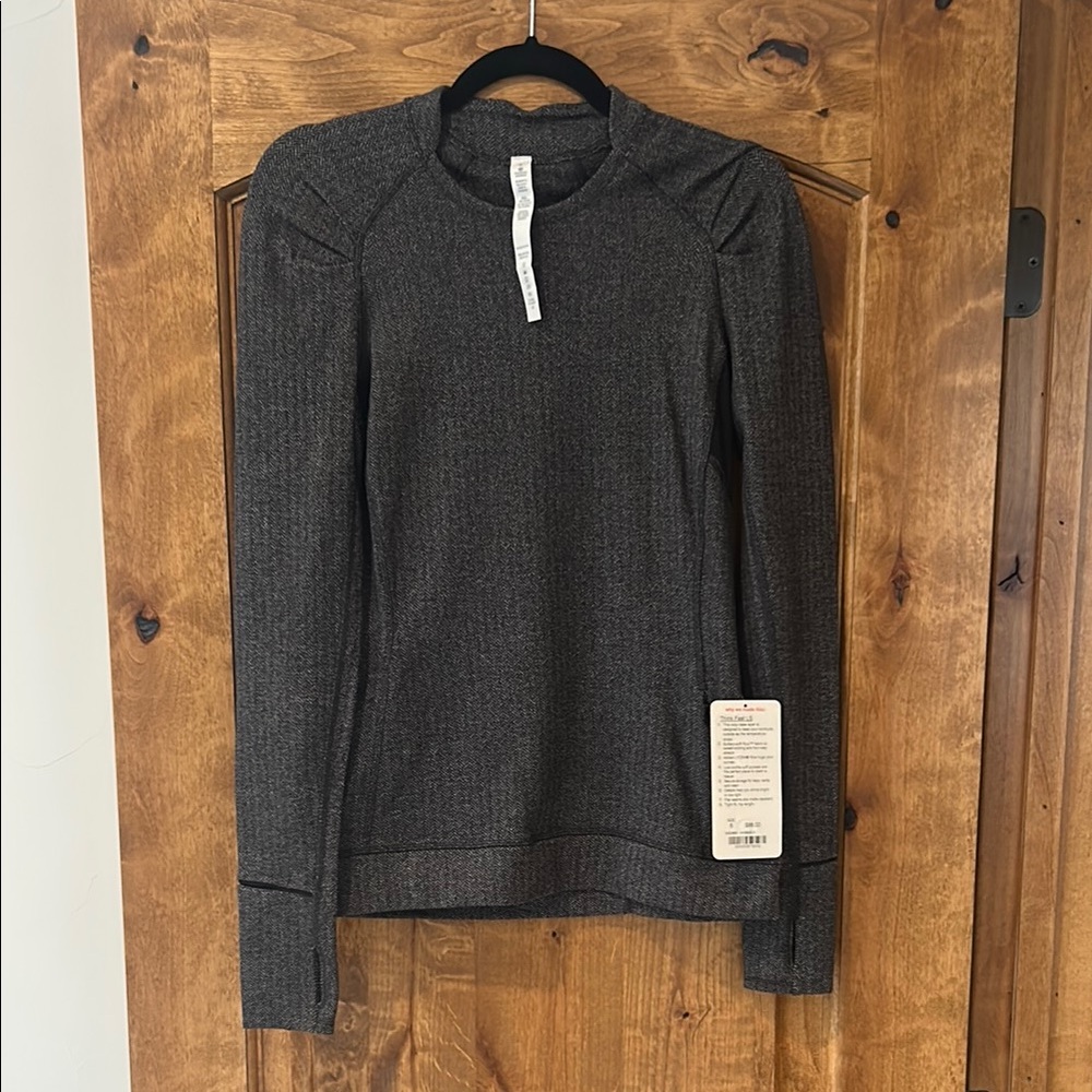 Gray Long Sleeve Athletic Top